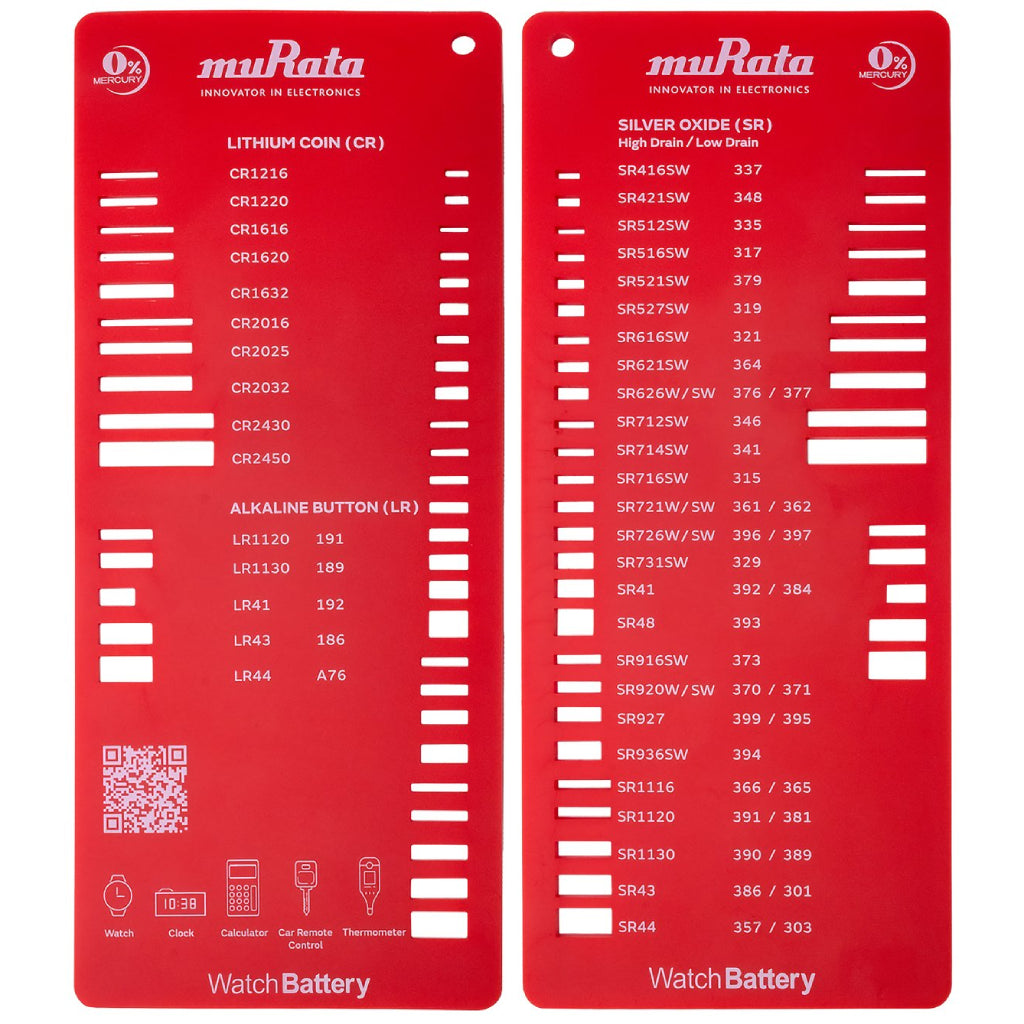 Murata Deluxe Watch Battery Starter Kit - Master Kit